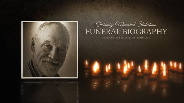 Funeral Biography Customize Memorial Slideshow After Effects Project
